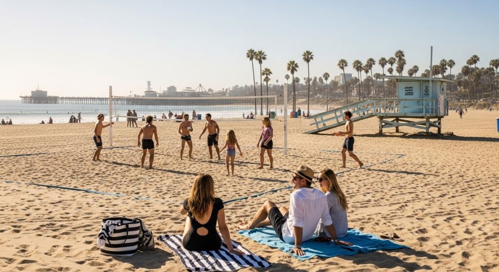 Los Angeles beach relaxation