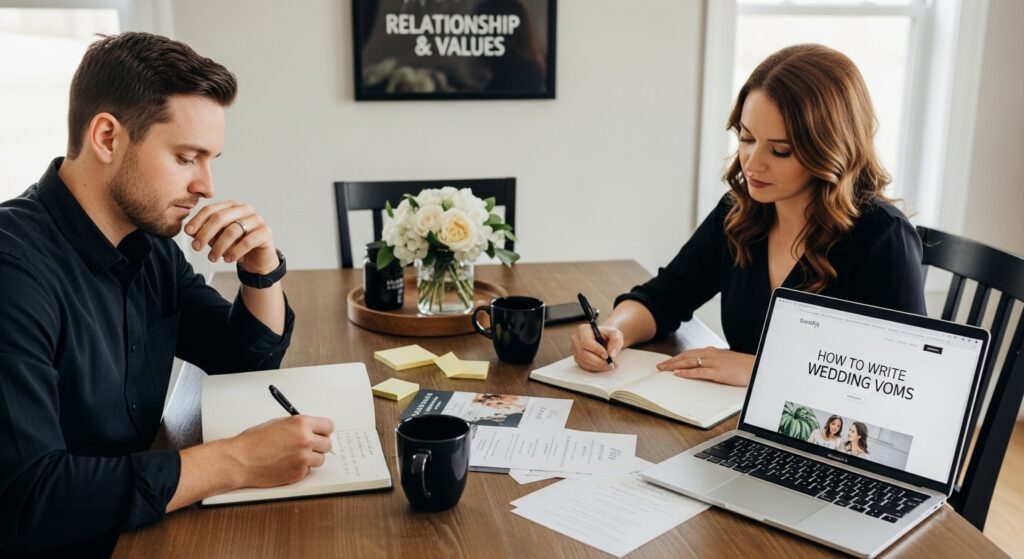writing wedding vows instruction